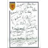 Football Autographed 12 X 8 Photo, Scotland, A Superbly Designed Photo With The Scotland Crest And