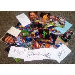 Football collection 40 assorted signed white cards, 7x5 and 6x4 photos from players past and present