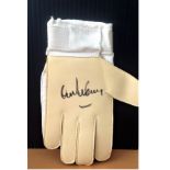Football Alex Stepney signed Umbro Goalkeepers glove. Good Condition. All signed pieces come with