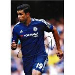 Football Diego Costa 16x12 signed colour photo pictured in action for Chelsea. Good Condition. All