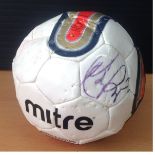 Football Marcus Rashford signed miniature mitre football. Good Condition. All signed pieces come