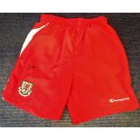 Football Gareth Bale signed Wales shorts. Good Condition. All signed pieces come with a