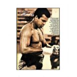 Boxing Muhammad Ali signed photo. Mounted to approx size 16x12. Good Condition. All signed pieces