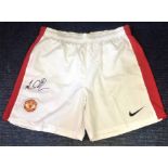 Football Michael Carrick signed Manchester United shorts. Good Condition. All signed pieces come