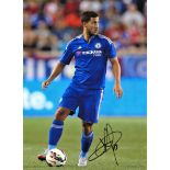 Football Eden Hazard 16x12 signed colour photo pictured in action for Chelsea. Good Condition. All
