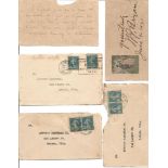 Vintage 1920s/30s autograph collection of 14 cards about 3 x 2 inches signed some with the