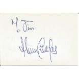 Henry Cooper signed album page. (3 May 1934 - 1 May 2011) was an English heavyweight boxer. Cooper