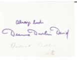 Deanna Durbin signed white card. December 4, 1921 - April 17, 2013), known professionally as