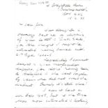 Ralph Briars 617 Sqn Tirpitz Raider typed signed letter to 617 Sqn Historian Jim Shortland dated
