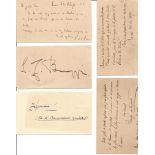 Vintage 1920s/30s autograph collection of 14 cards about 3 x 2 inches signed some with the