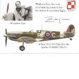 Wladyslaw Zajac WW2 fighter ace 315 Sqn signed 6 x 4 Spitfire and inset portrait photo from Ted