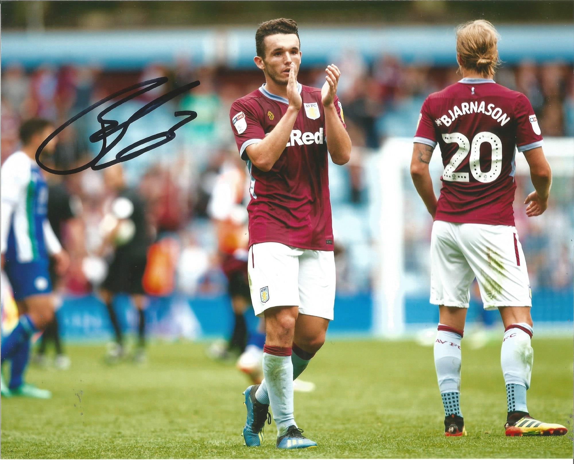 John Mcginn Signed Aston Villa 8x10 Photo. Good Condition. All signed pieces come with a Certificate