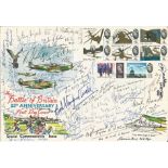 120+ Battle of Britain pilots signed to both sides of 1965 Battle of Britain cover postmarked Biggin