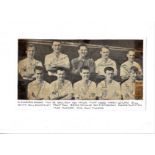 Blackburn Rovers 1957-58 signed team newspaper photo 10 signatures including legends such as Bryan