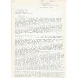 Greg Charlton 9 Sqn Tirpitz Raider typed signed letter to 617 Sqn Historian Jim Shortland dated