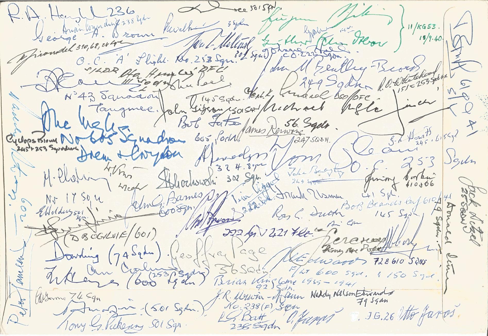 120+ Battle of Britain pilots signed to both sides of 1965 Battle of Britain cover postmarked Biggin - Image 2 of 2