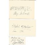 Assorted mainly music autograph collection including some rare signature pieces and album pages