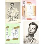 Entertainment autograph collection, 30+ pieces, pages, photos, some very small and scruffy. Includes