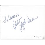 Blythe Danner signed album page. American actress. Dedicated. Good Condition. All signed pieces come