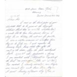 H Brown 617 sqn ground crew hand written letter to 617 Sqn historian Jim Shortland. Includes