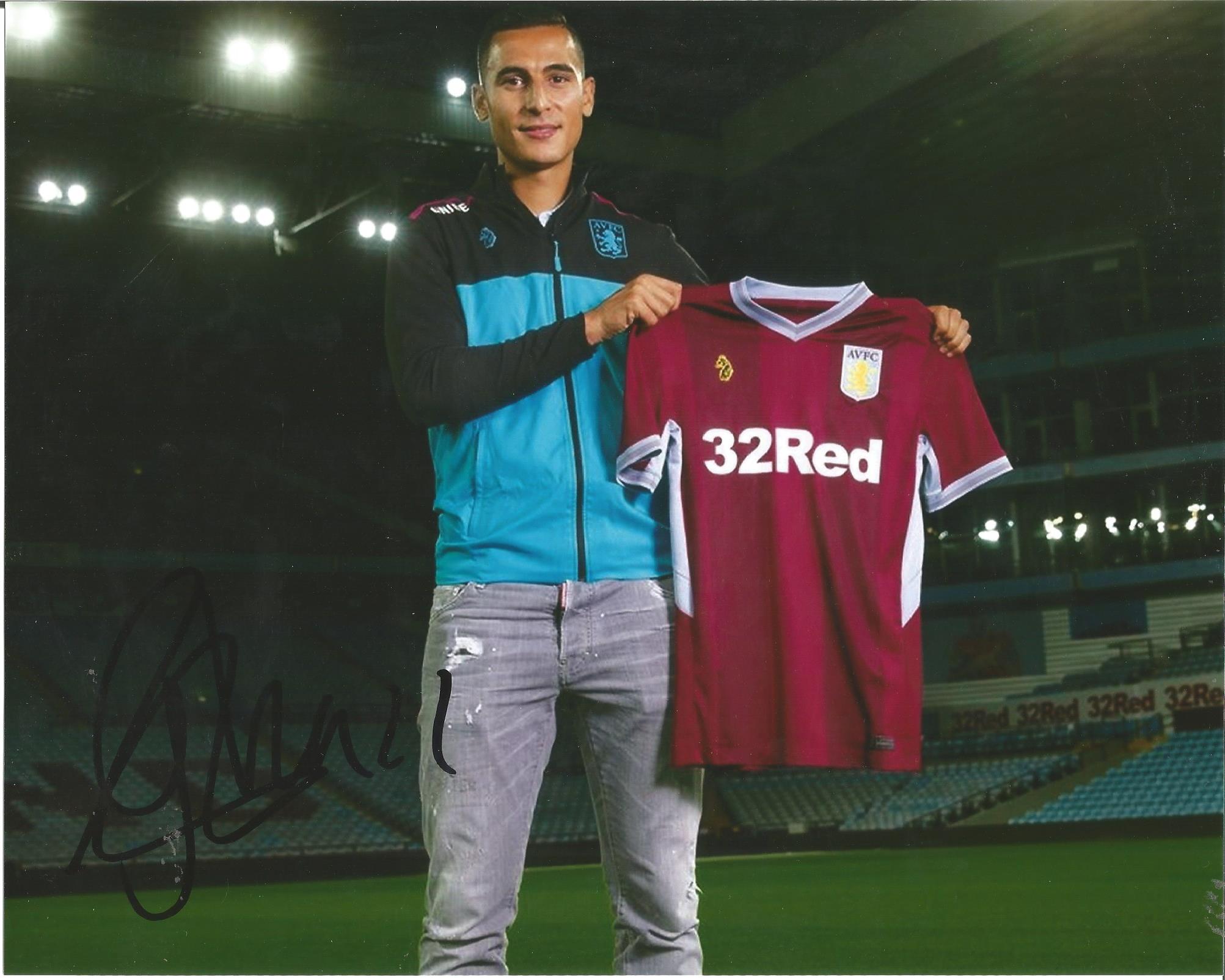 Anwar El Ghazi Signed Aston Villa 8x10 Photo. Good Condition. All signed pieces come with a