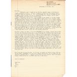 Tom Bennett 617 Sqn Tirpitz Raider typed signed (Tom) letter to 617 Sqn Historian Jim Shortland