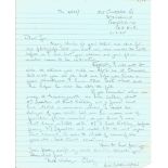 Sgt A Cherrington 617 & 57 Sqn Lancaster Tirpitz raid hand written letter to 617 Sqn historian Jim