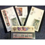 D Day collection, Three Benham 1994 official FDCs one French, GB & Guernsey with autographs of Avm