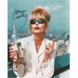 Joanna Lumley signed 10x8 colour photo from Ab Fab. Good Condition. All signed pieces come with a