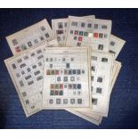 European stamp collection 19 sheets Dating pre 1960 from countries such as Russia, Lithuania and