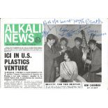 Beatles John Lennon signed 1963 Alkali News newspaper, an in-house magazine for chemical giant