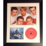 Westlife 18x15 overall framed and mounted signature piece includes 10x7 colour photo, Uptown Girl CD