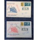 Israel collection two FDC both illustrated pm on reverse Eilat to Addis Abeda dated 20. 3. 57.