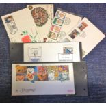 GB collection includes 4, FDC dating 1980/1990 all special presentations high catalogue value,