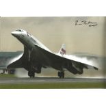 Neil Britton Concorde genuine authentic signed 12x8 colour photo. Good Condition. All signed