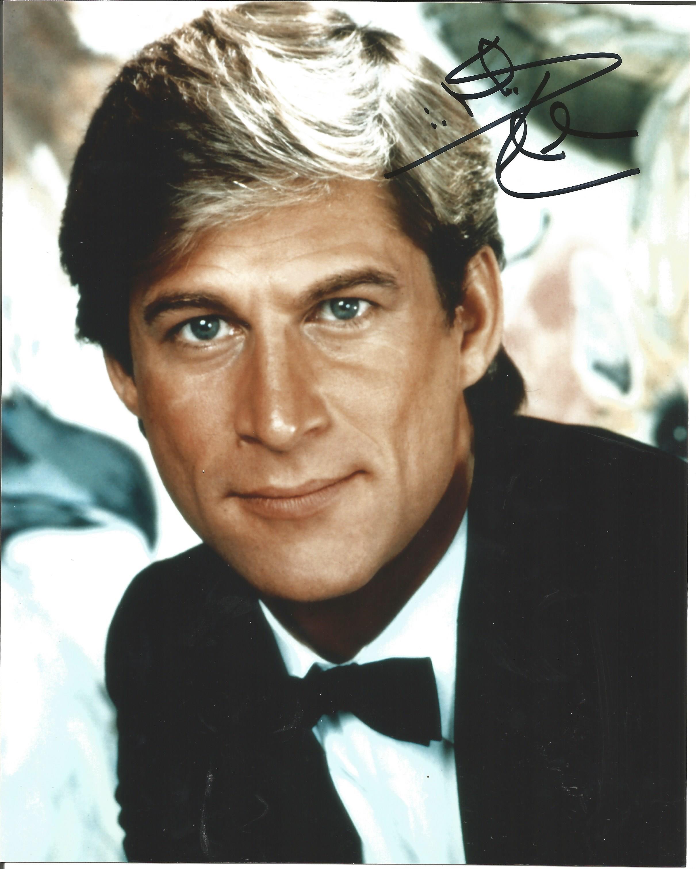 Simon MacCorkindale signed 10x8 colour photo. Good Condition. All signed pieces come with a