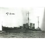 Jack London WW2 HMS Exeter signed 12x8 b/w photo. Good Condition. All signed pieces come with a