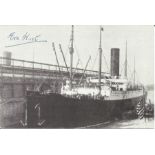 RMS Titanic signed autograph postcard by Survivor Eva Hart. Good Condition. All signed pieces come