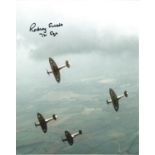 WW2 Spitfire ace Rodney Scrase signed 10x8 colour photo. Good Condition. All signed pieces come with