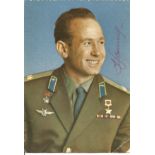 Alexei Leonov Soyuz early genuine signed authentic autograph image. Good Condition. All signed