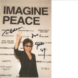 Yoko Ono signed 6x4 colour postcard. Dedicated. Good Condition. All signed pieces come with a