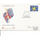 Denis Healey signed The Single Market FDC. Good Condition. All signed pieces come with a Certificate