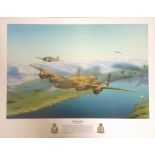 World War Two print 18x21 approx titled Bergen Incident by the artist Keith Aspinall. Good