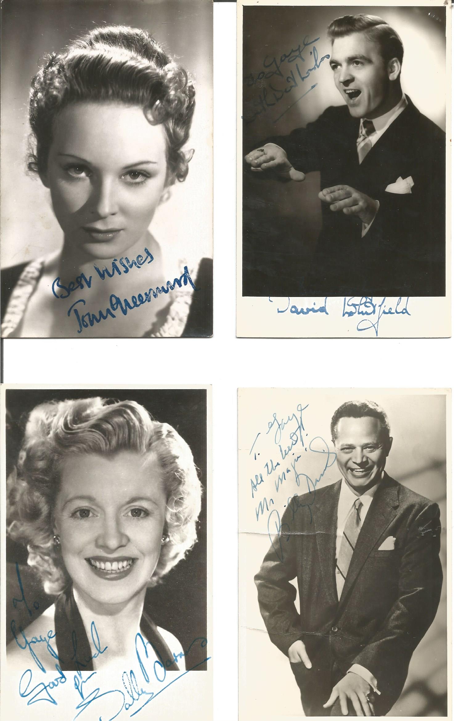 Vintage postcard and photo collection. 40 items. Some of signatures included are Joan Greenwood,