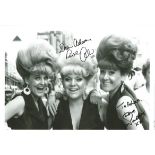 The Fabulous Singlettes signed 12x8 b/w photo. Signed by 2. Dedicated. Good Condition. All signed