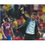 Javi Gracia Signed Watford 8x10 Photo . Good Condition. All signed pieces come with a Certificate of