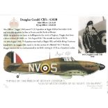 Douglas Clift 79 Sqn Battle of Britain signed 10 x 8 Montage photo, with his career details, WW2