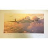 World War Two 15x24 approx print titled Heading into Darkness by the artist Adrian Rigby 128/295