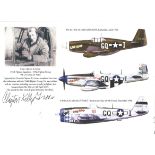 Clayton Gross 355th Fighter Sqn USAF signed 10 x 8 Montage photo, with his career details, WW2 image