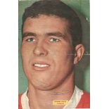 Ron Yeats signed 10x8 colour magazine photo. Some knocks. Good Condition. All signed pieces come